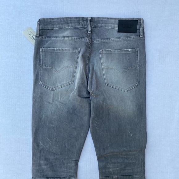 New GUESS Skinny Stitched Moto Men's Jeans SZ 32 - Picture 5 of 8